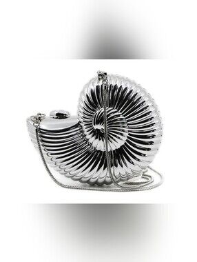 Silver Nautilus Shell Decorative Clutch